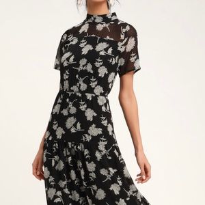 Brand new Lulus black midi dress